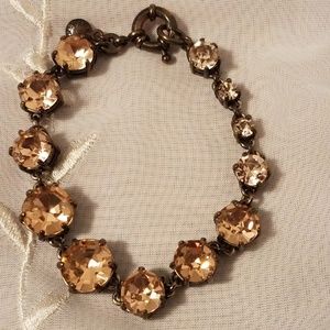 Bracelet  Amber Crystal Rhinestones J Crew